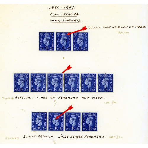 16 - 1938-51 various mint with coil joins, 1d scarlet and 2d orange booklet panes with watermark inverted... 