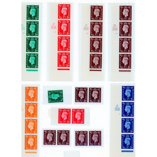 16 - 1938-51 various mint with coil joins, 1d scarlet and 2d orange booklet panes with watermark inverted... 