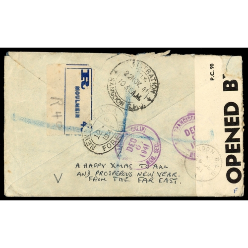 160 - Postal History,  1940-1 airmail covers (8) and card to UK or USA, various frankings, Censor markings... 