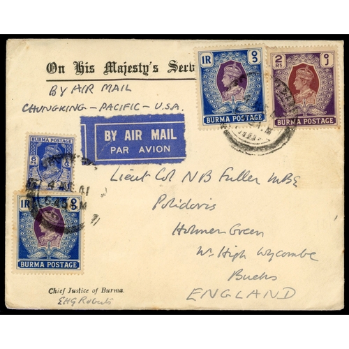 160 - Postal History,  1940-1 airmail covers (8) and card to UK or USA, various frankings, Censor markings... 