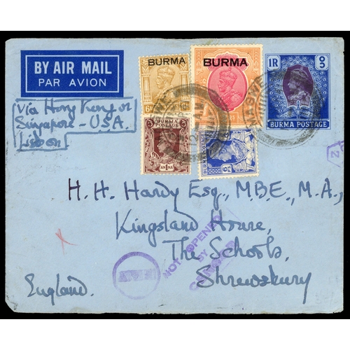 160 - Postal History,  1940-1 airmail covers (8) and card to UK or USA, various frankings, Censor markings... 