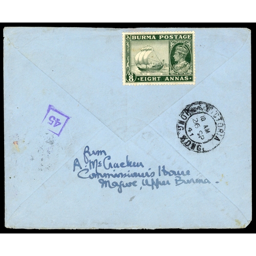 160 - Postal History,  1940-1 airmail covers (8) and card to UK or USA, various frankings, Censor markings... 