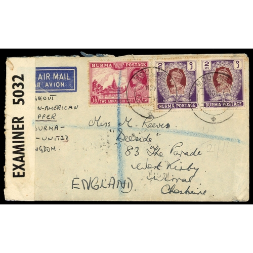 160 - Postal History,  1940-1 airmail covers (8) and card to UK or USA, various frankings, Censor markings... 