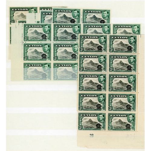 196 - 1938-49 3ct collection on stocksheets, commencing with perf 13 x 11½ FP 1A block and 1B pair, also p... 