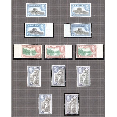 200 - 1938-49 mint collection (132) on black leaves with all perfs, duplication for shades (8 x 5r), gener... 