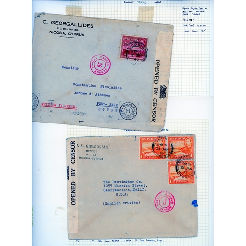 209 - WW2 Censored mail (19 covers + piece of airgraph) with a fine range of circular numbers; 1, 3, 4 (EX... 