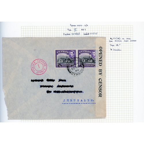 209 - WW2 Censored mail (19 covers + piece of airgraph) with a fine range of circular numbers; 1, 3, 4 (EX... 