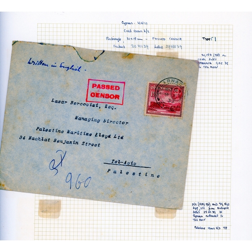 209 - WW2 Censored mail (19 covers + piece of airgraph) with a fine range of circular numbers; 1, 3, 4 (EX... 