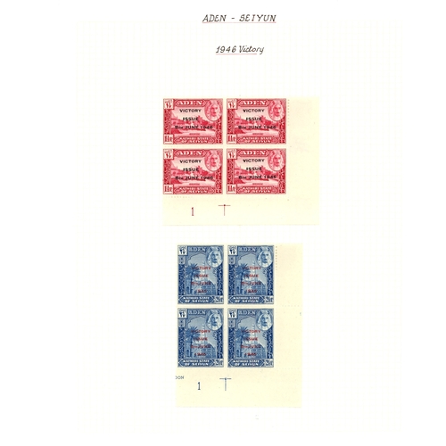 21 - 1942-51 basic issues for both States complete in mint blocks of four, the lower pairs in each block ... 