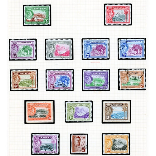 220 - 1938-51 group with a printings collection on three pages; 1938 and 1951 sets used, and 1950 set mint... 