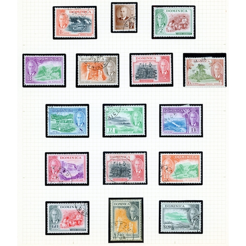 220 - 1938-51 group with a printings collection on three pages; 1938 and 1951 sets used, and 1950 set mint... 