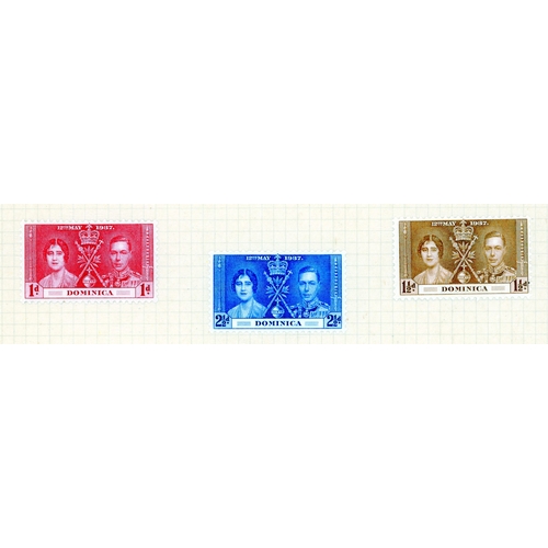 220 - 1938-51 group with a printings collection on three pages; 1938 and 1951 sets used, and 1950 set mint... 