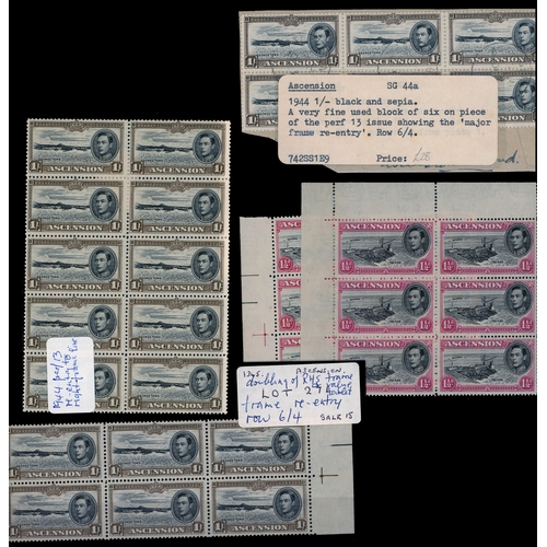 26 - 1938-53 KG VI balance with blocks and varieties, listed and unlisted.  Includes ½d long ‘E’ blocks (... 