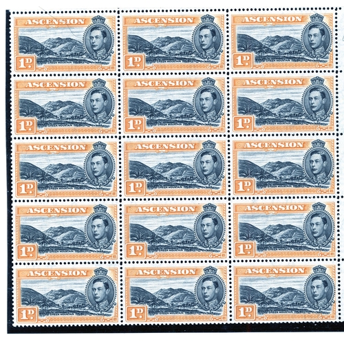 26 - 1938-53 KG VI balance with blocks and varieties, listed and unlisted.  Includes ½d long ‘E’ blocks (... 