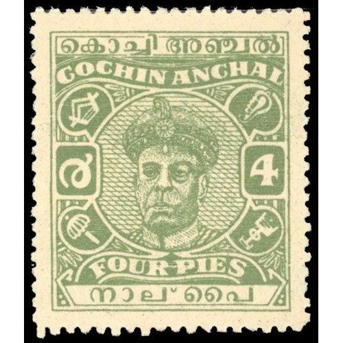 301 - 1946-48 4p grey-green perf 13, fine unused (without gum as issued). Rare. BPA cert (2024), SG 103, £... 