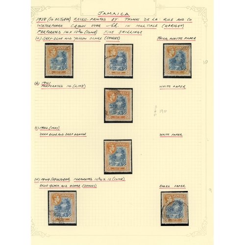 333 - 1938-52 collection (168) on leaves, mainly mint with some Plate number pieces, collected for shades ... 