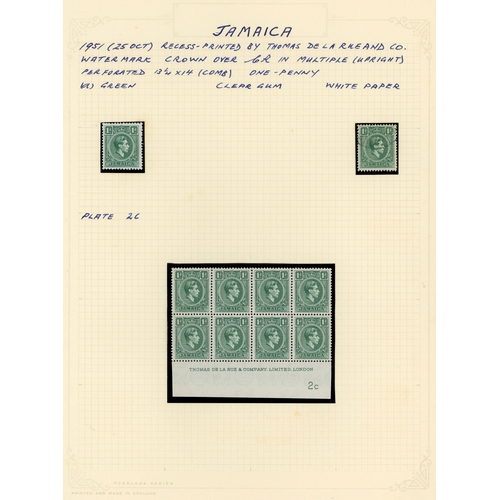 333 - 1938-52 collection (168) on leaves, mainly mint with some Plate number pieces, collected for shades ... 