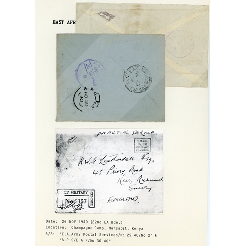 337 - WW2 covers (14) with a range of military censors, postmarks and franks, all bar two stampless On Act... 