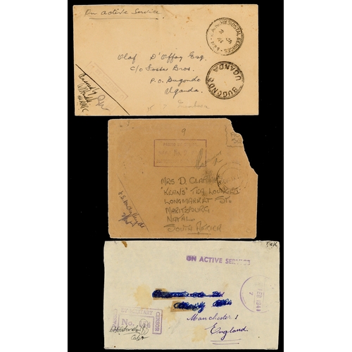 337 - WW2 covers (14) with a range of military censors, postmarks and franks, all bar two stampless On Act... 