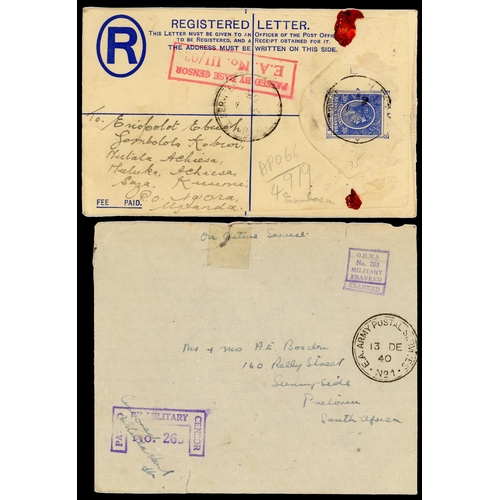 337 - WW2 covers (14) with a range of military censors, postmarks and franks, all bar two stampless On Act... 