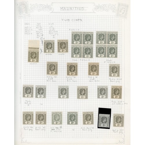 432 - 1938-49 mint collection (177) on leaves, many shades with a good proportion assigned to printings (n... 