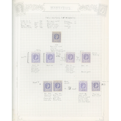 432 - 1938-49 mint collection (177) on leaves, many shades with a good proportion assigned to printings (n... 