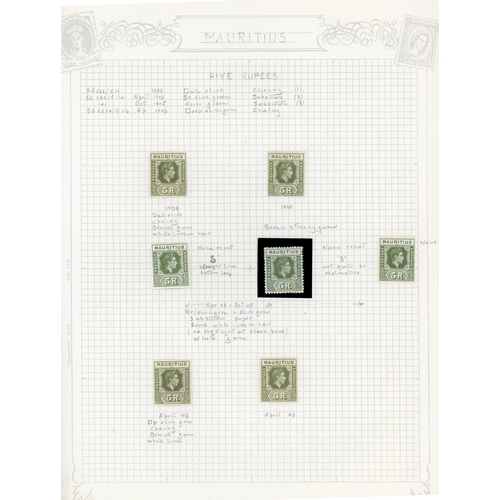 432 - 1938-49 mint collection (177) on leaves, many shades with a good proportion assigned to printings (n... 