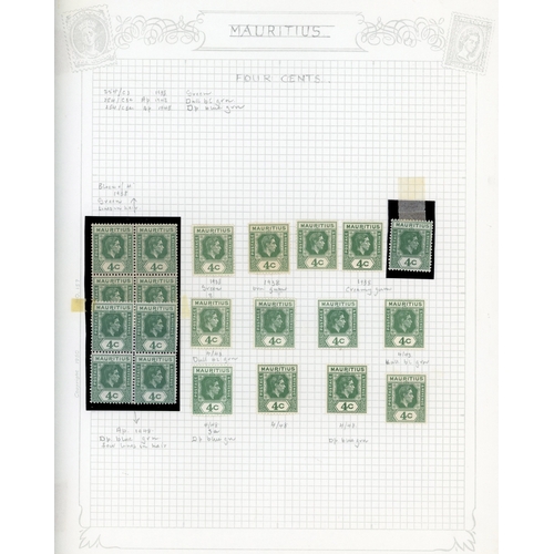 432 - 1938-49 mint collection (177) on leaves, many shades with a good proportion assigned to printings (n... 