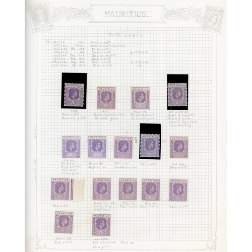 432 - 1938-49 mint collection (177) on leaves, many shades with a good proportion assigned to printings (n... 