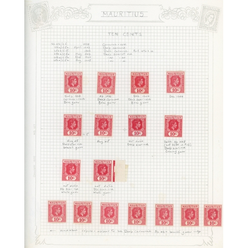 432 - 1938-49 mint collection (177) on leaves, many shades with a good proportion assigned to printings (n... 