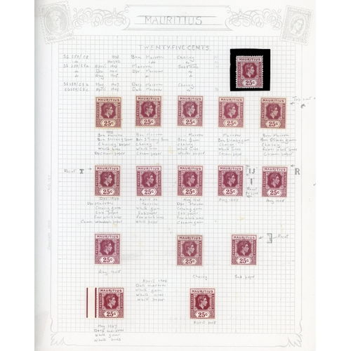 432 - 1938-49 mint collection (177) on leaves, many shades with a good proportion assigned to printings (n... 