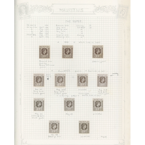 432 - 1938-49 mint collection (177) on leaves, many shades with a good proportion assigned to printings (n... 