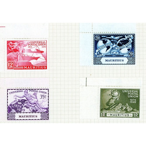 435 - 1938-50 balance collection on leaves, cards and stocksheets.  Includes 1938 set unmounted and anothe... 