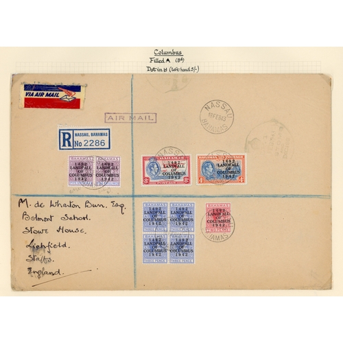 45 - 1942-3 airmail registered envelopes (7, each 9½ x 6½