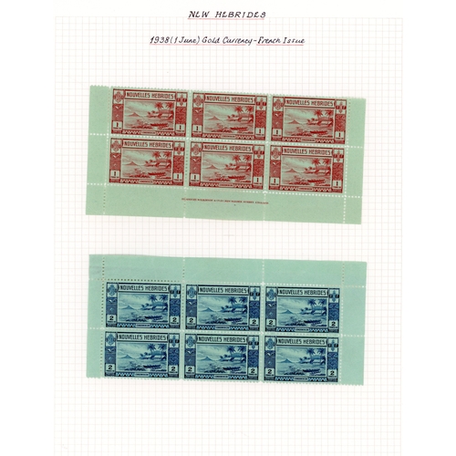 451 - 1938 set in blocks of six (bottom two rows of the sheet with imprint for all except the 2f and 5f, w... 