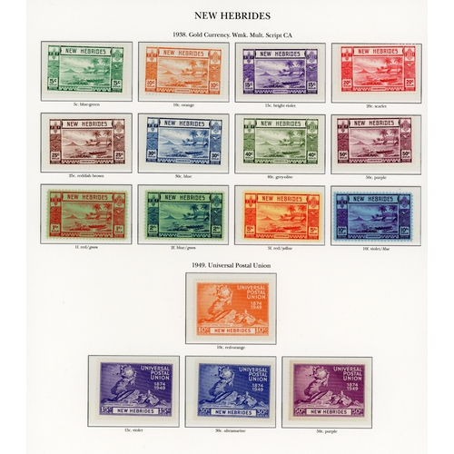 452 - 1938-53 mint collection on leaves, unmounted o.g., with all English and French sets for the period i... 