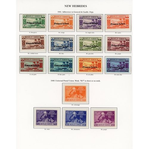 452 - 1938-53 mint collection on leaves, unmounted o.g., with all English and French sets for the period i... 