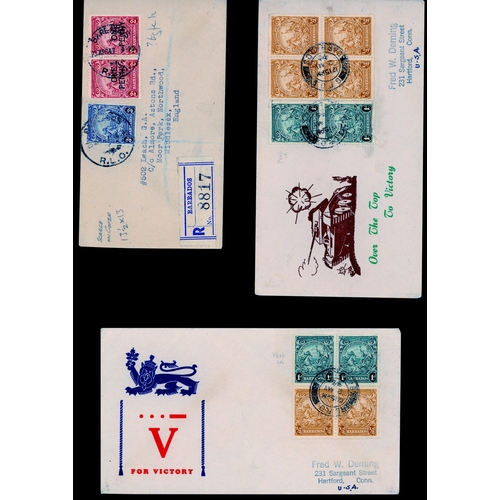 72 - 1940-4 Censor covers (13), various tapes and labels, a useful range.  Also with 14 loose covers, mos... 