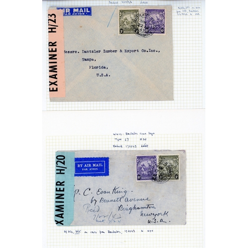 72 - 1940-4 Censor covers (13), various tapes and labels, a useful range.  Also with 14 loose covers, mos... 