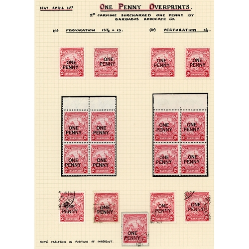 77 - 1938-47 varieties  on leaves and part pages, obviously part of a larger collection, priced many ears... 