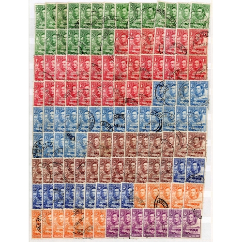 99 - 1938-52 set, a used accumulation collection for shades and papers, at least six sets with many extra... 