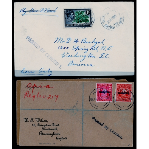 1059 - British Commonwealth QV-KGVI postal history collection, including British Solomon Is 1940 censored c... 