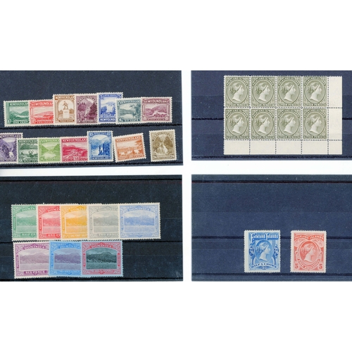 1076 - QV to KGV mint former investment portfolio on stock cards including Australia 1923 6d leg of kangaro... 