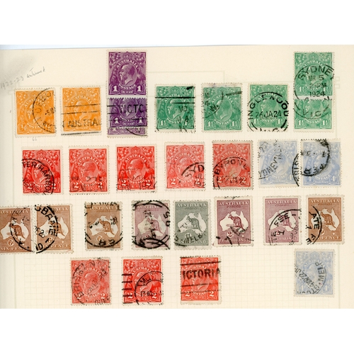 118 - 1913-1947 predominately used selection arranged on album leaves including 1913-14 values to 5s, 1915... 