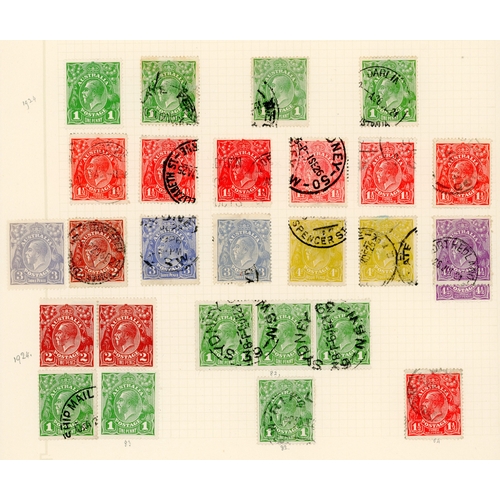 118 - 1913-1947 predominately used selection arranged on album leaves including 1913-14 values to 5s, 1915... 