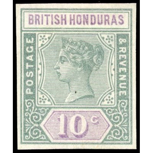 145 - 1891 10c imperforate colour trial in violet and green, unused (ex Sir Henry Tucker)