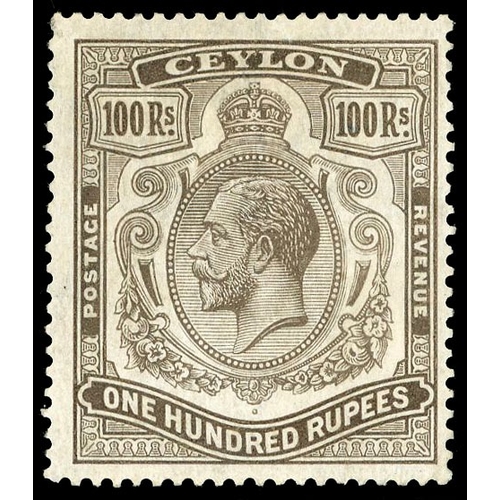 302 - 1921-32 Wmk Script 100r brownish grey, large part o.g. one shortish perf at right, mentioned for acc... 