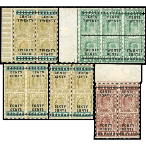 352 - TELEGRAPHS: 1903-10 KEVII mint collection of values on Hagner page, including wmk Crown over CA, 5c ... 