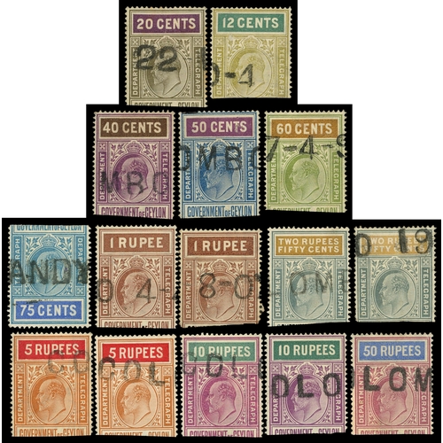 353 - TELEGRAPHS: 1903-1910 KEVII mint and used collection arranged on Hagners as per Part I listings, inc... 