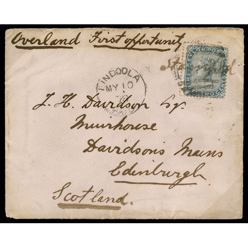 355 - 1877-80 pair of covers from the same correspondent addressed to Scotland, paying the reduced UPU rat... 